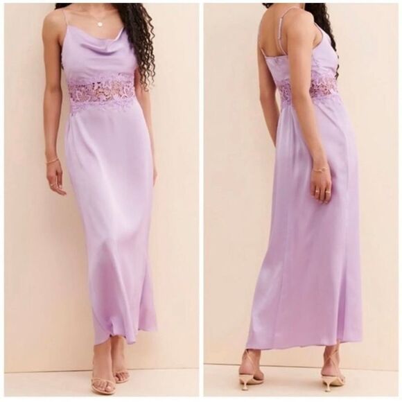 New Keepsake The Label Lilac Set in Lace Romantic Aesthetic Slip Dress Size M - Picture 1 of 7